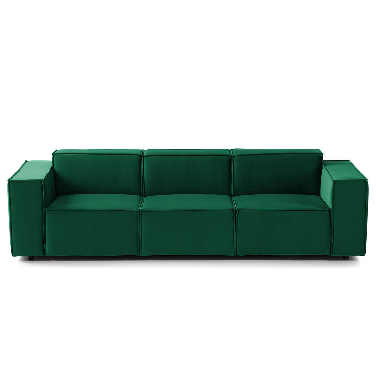 3-SITZER SOFA - Dunkelgrün, Textil (260/70/96cm) - home24