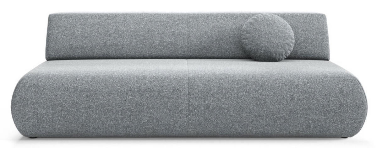SOFA Dunkelgrau PENTI Mit Schlaffunktion Bez Armlehnen - Grau, Textil (214/74/100cm) - Sepro Meble