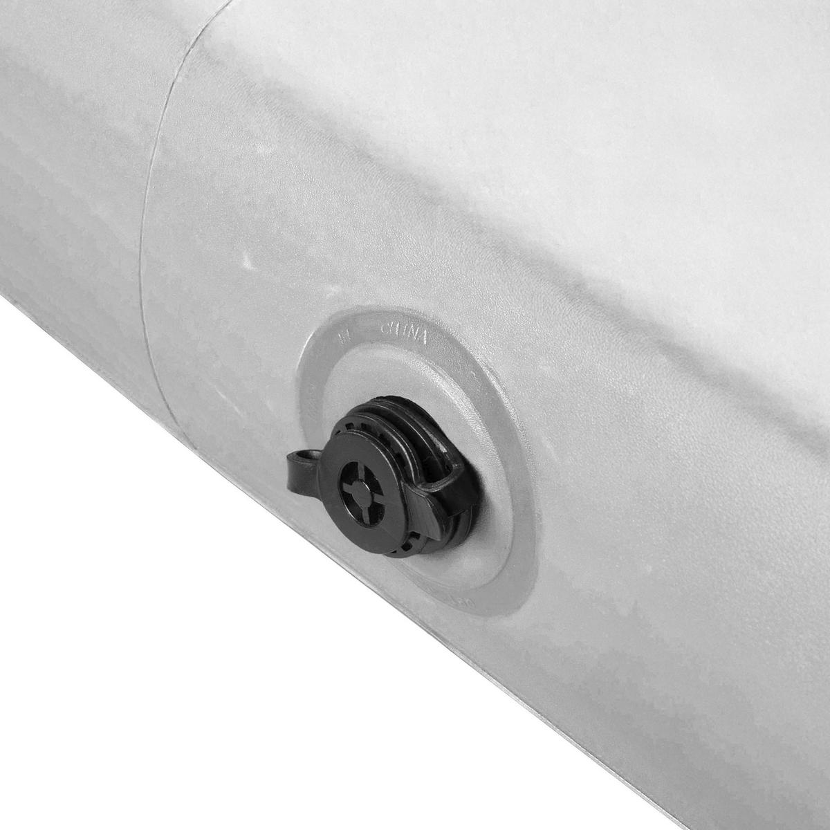 LUFTSOFA aufblasbares Sofa 198 x 138 x 62 cm weiß-grau wandelbar zum Doppelbett - Weiß/Grau, Kunststoff (138/62/198cm) - Avenli