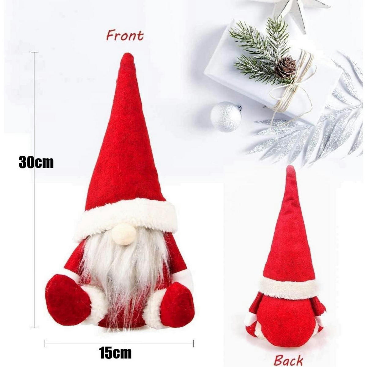WEIHNACHTSZWERG 3-teiliges Set 30 cm - Multicolor, Textil (15/30/30cm)