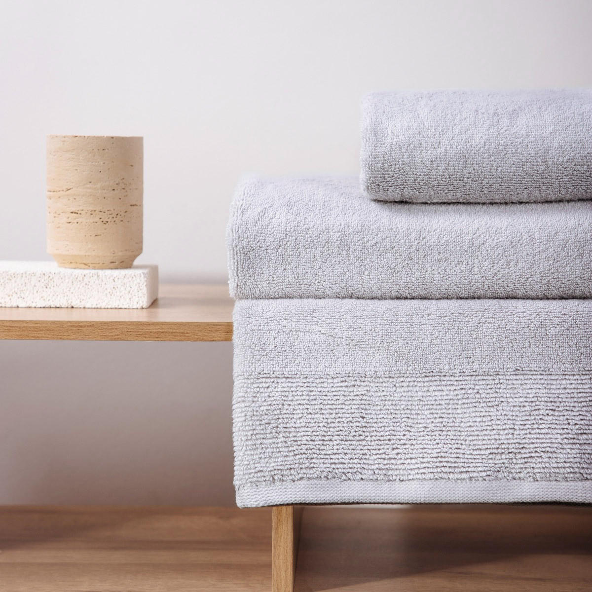 BADETUCH Desma grau 50/90 cm - Grau, Textil (50/90cm) - Homla