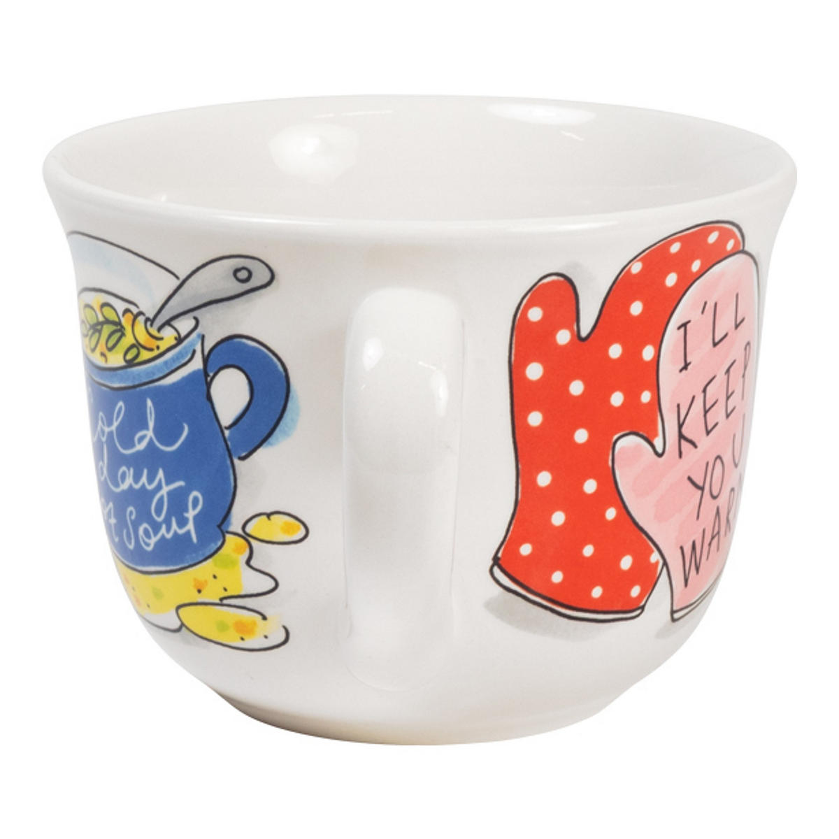 SUPPENSCHALE Heiße Suppe in Bunt - 600 ml - Multicolor, Keramik (12.7/16.2/9.7cm) - Blond Amsterdam