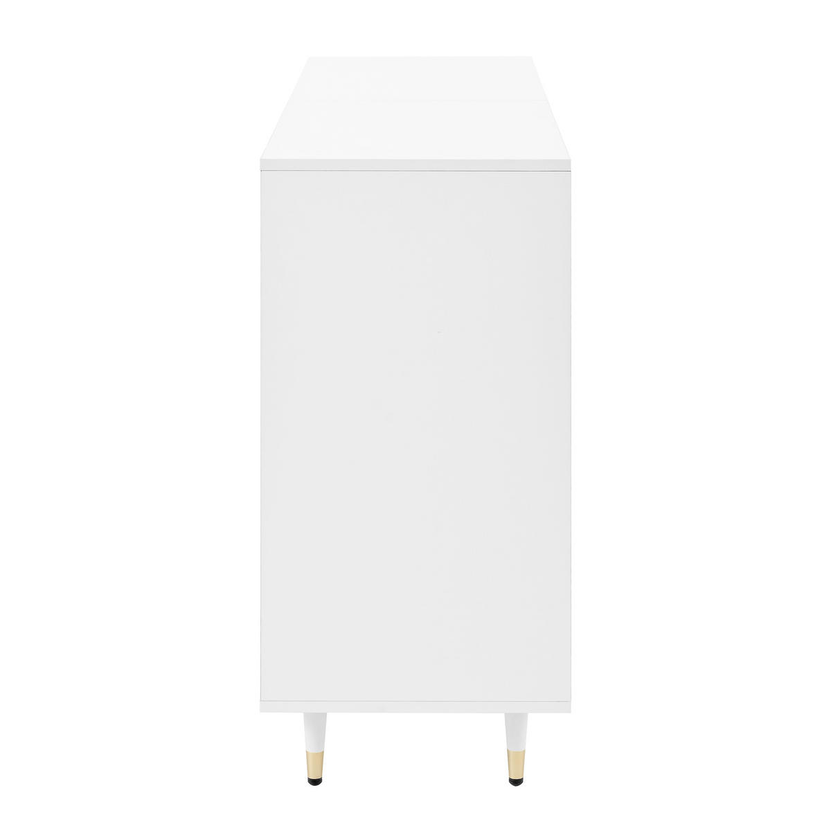 SCHUHSCHRANK aus Spanplatte 140x39x84cm in Weiß mit Soft-Close - Weiß, Holzwerkstoff (140/84/39cm) - Modfu