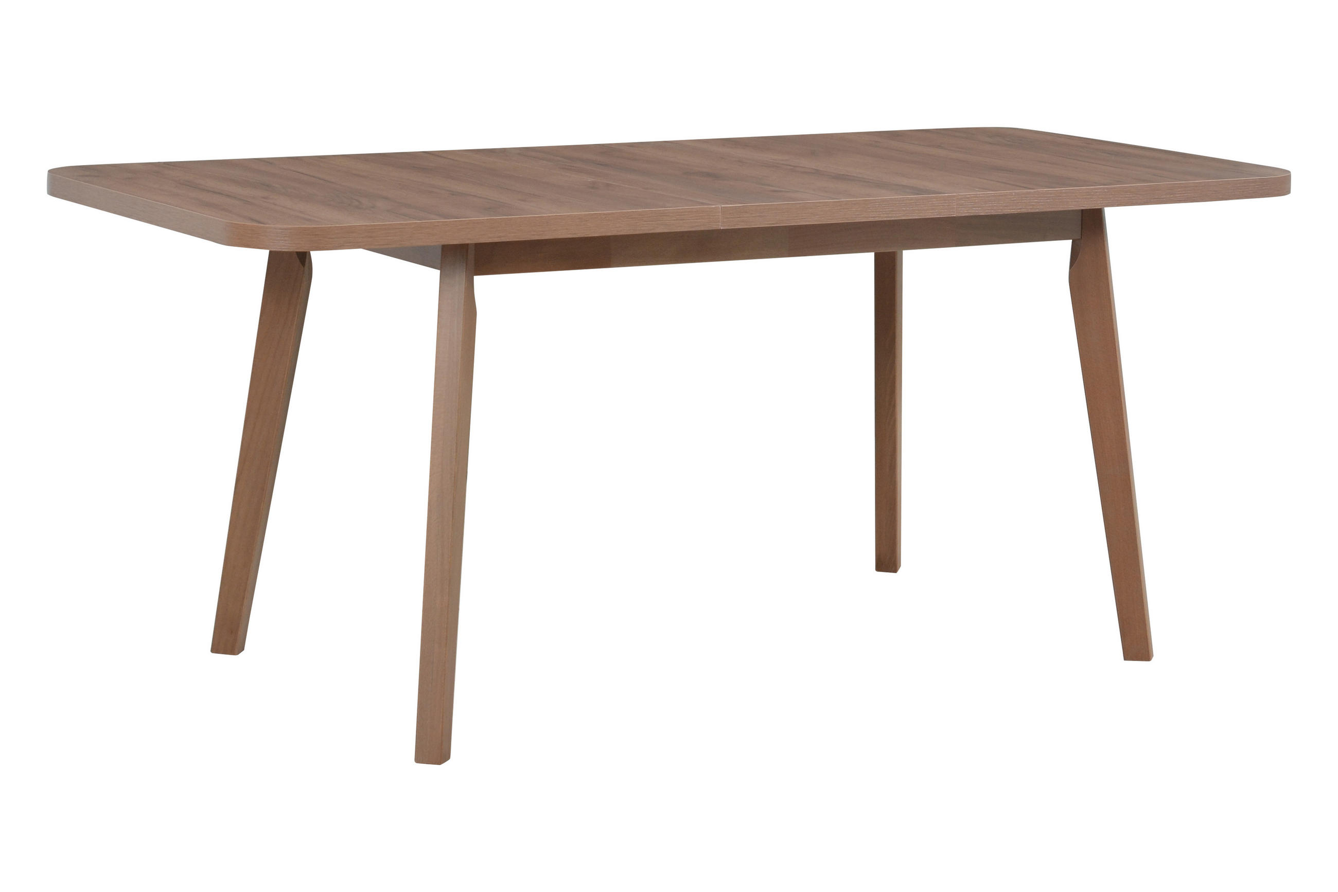 ESSTISCH Oslo 6 - Hellbraun/Braun, Holz (80/140/75cm) - Leaf Design