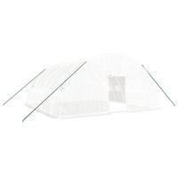 GEWÄCHSHAUS mit Stahlrahmen Weiß 36 m² 6x6x2,85 m - Weiß, Kunststoff (6/2.85/600cm)