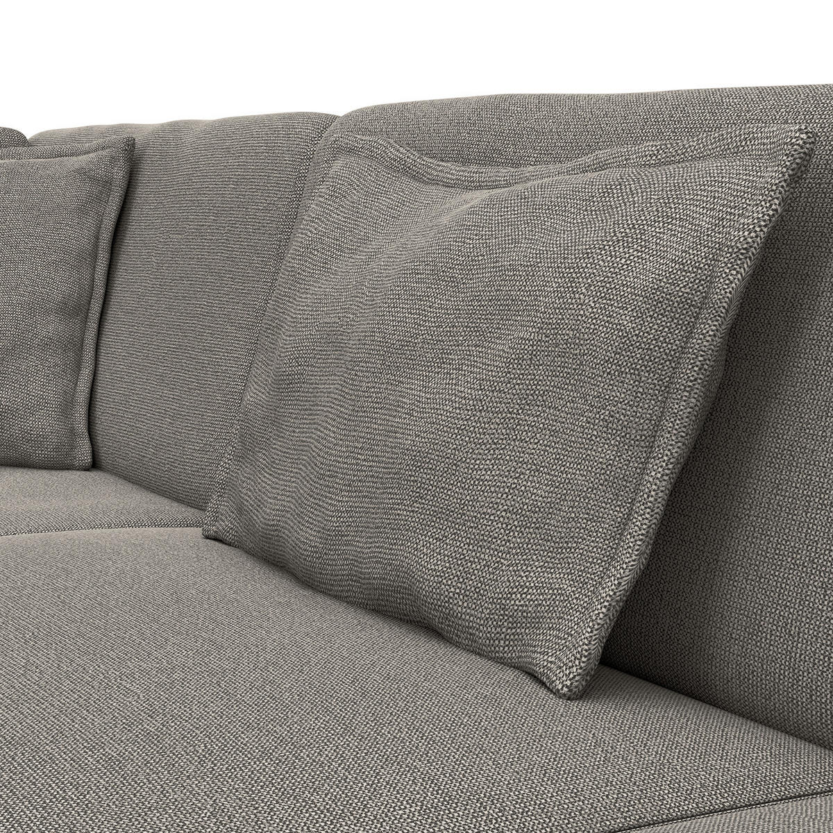 WOHNLANDSCHAFT - Schwarz/Grau, Kunststoff/Textil (431/84/272cm) - home24