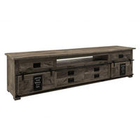TV-BOARD Mango 240x50x60 grau lackiert RAILWAY #256 - Grau, Holz (240/60/50cm) - Massivmoebel24