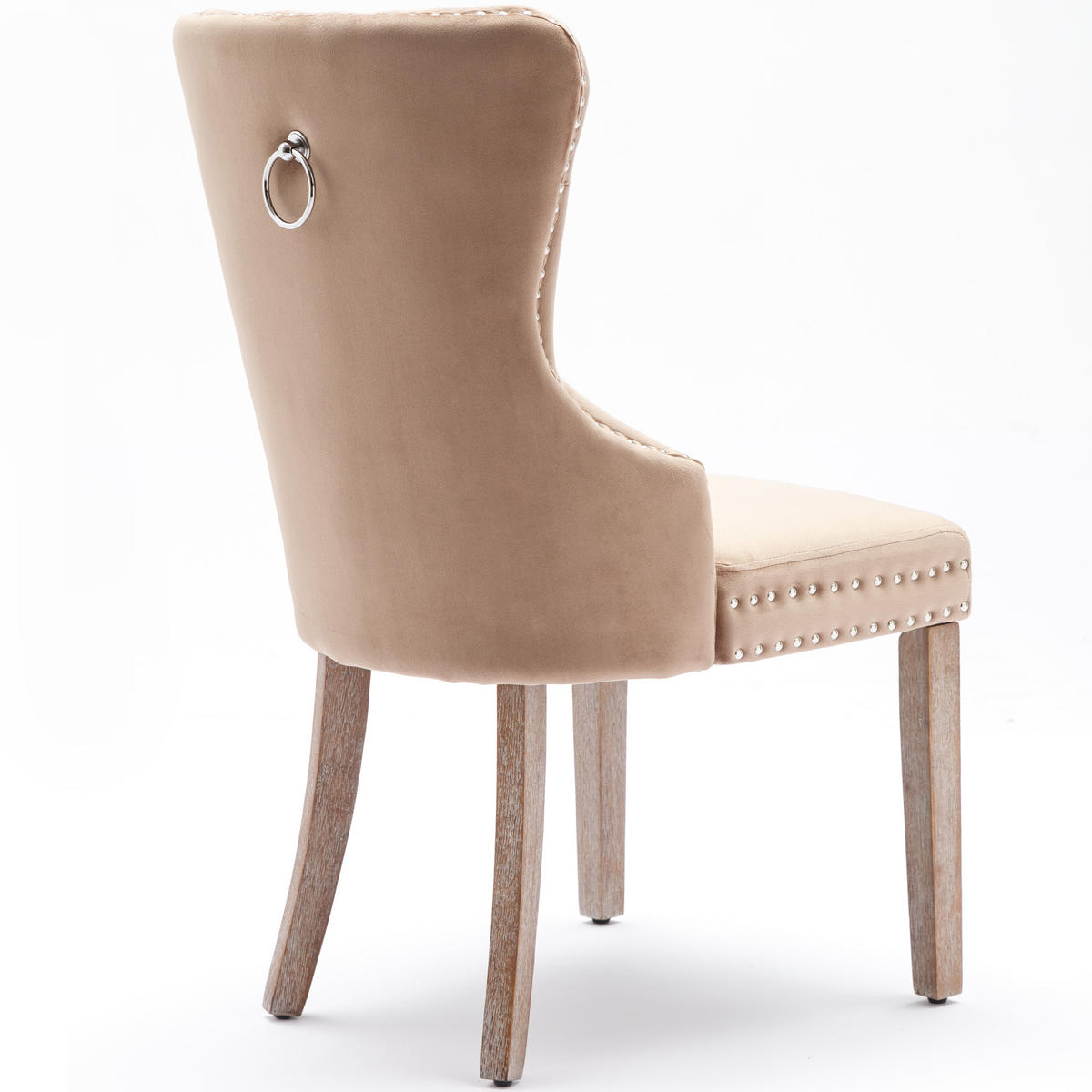 ESSZIMMERSTUHL 2er Set Samt Polster Massivholz Braun - Hellbraun, Holz (53/95/46.5cm) - FLIEKS