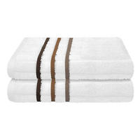 DUSCHTUCHSET Ohio - 2-teilig - 70 x 140 cm - Sand - Weiß, Textil (70/140cm) - Uncover by Schiesser