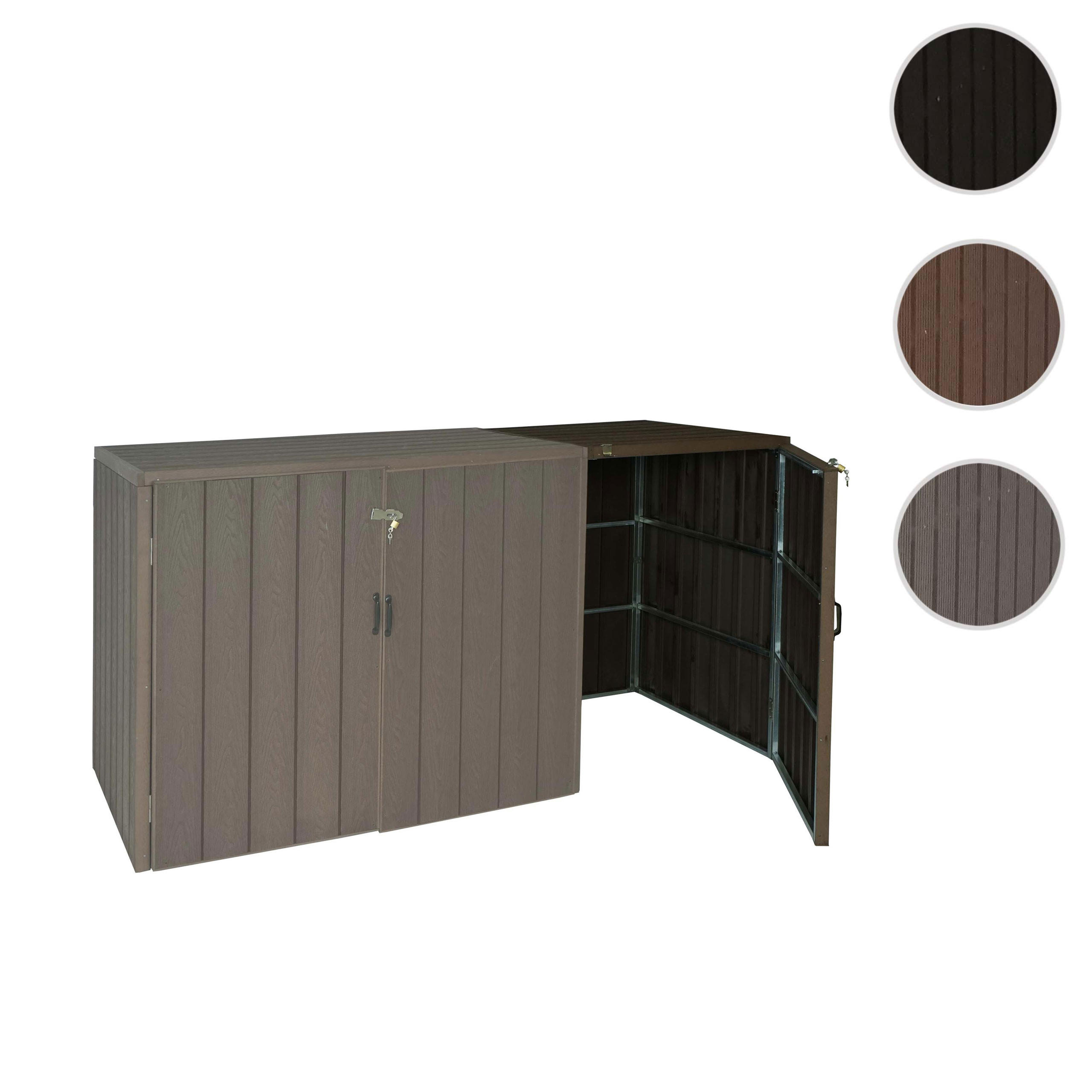 MÜLLTONNENBOX ERWEITERUNG Braun - Braun, Metall (79/117/105cm) - MCW