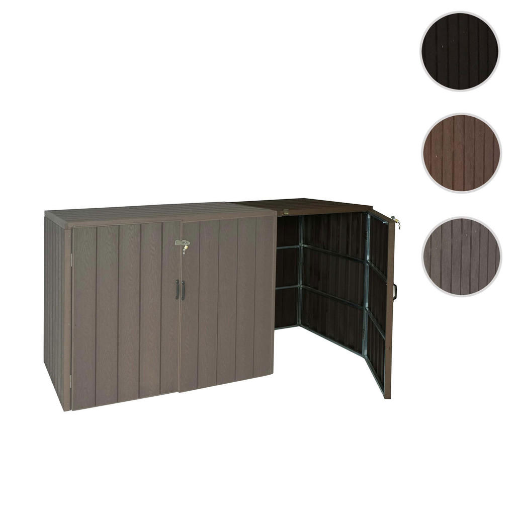 Thumbnail - MCW Mülltonnenbox, Braun, Metall, 79x117x105 cm, Aufbewahrung & Schutzhüllen