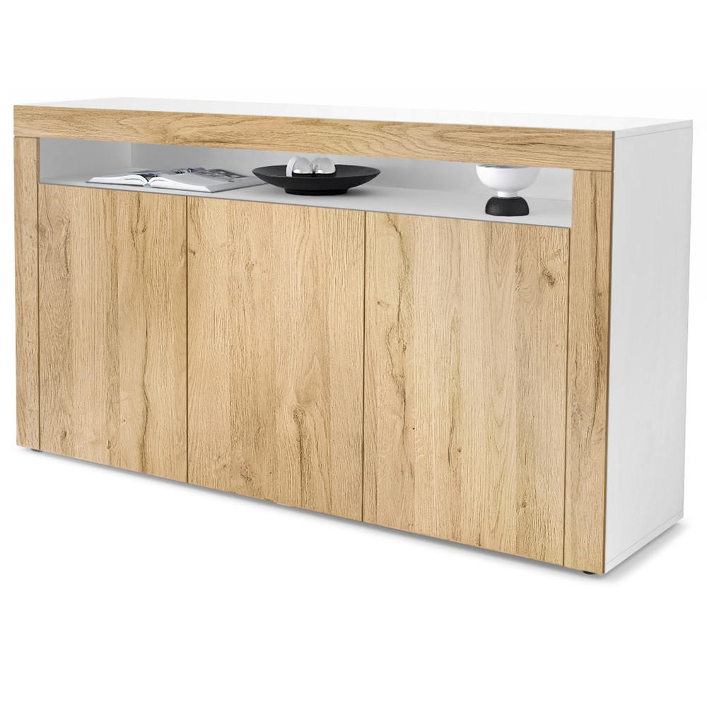 SIDEBOARD Valencia Eiche Natur/ Eiche Natur - Eichefarben, Holzwerkstoff (155/92/40cm) - Vladon