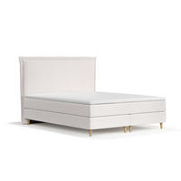 KONTINENTALBETT Calma Creme 120/200 cm mit Matratze und Topper - Creme/Naturfarben, Holz/Holzwerkstoff (120/200cm) - Maison de Reve