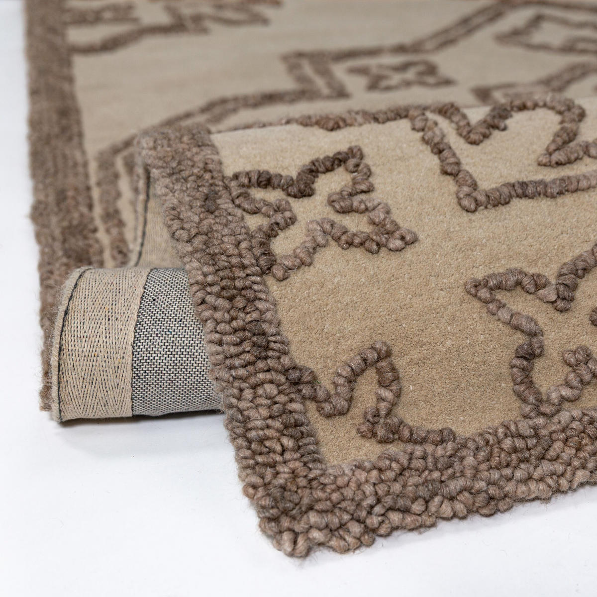 WOLLTEPPICH TINGIR, abstrakt, Natur, 140 x 200 cm - Beige, Textil (140/200cm) - KADIMA DESIGN