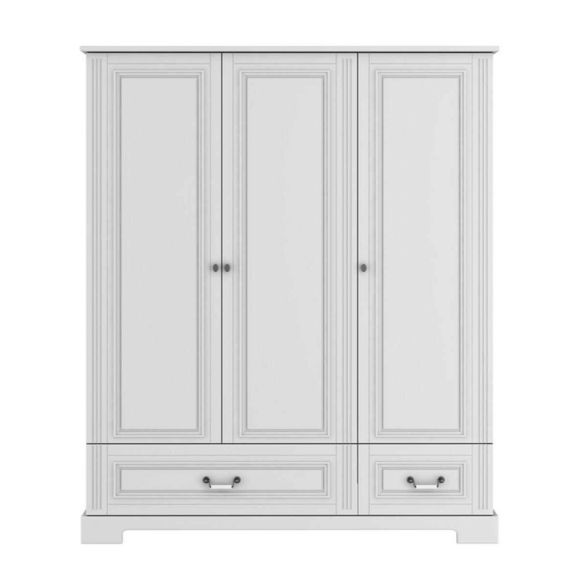 ORMAR 3 vrata Bijeli - bijela, drvni materijal (150/180/51cm) - Petits-meubles