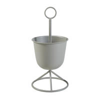 PFLANZENSTÄNDER Alphen - Hellgrau, Metall (23/48cm) - [en.casa]