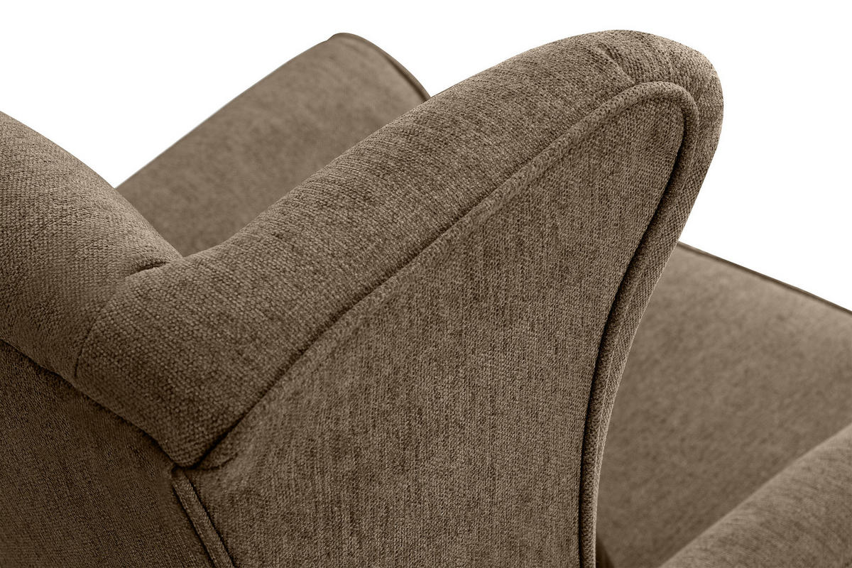 OHRENSESSEL STRALIS inklusive dekorativem Kissen, braun - Braun, Textil (82/108/80cm) - KONSIMO®