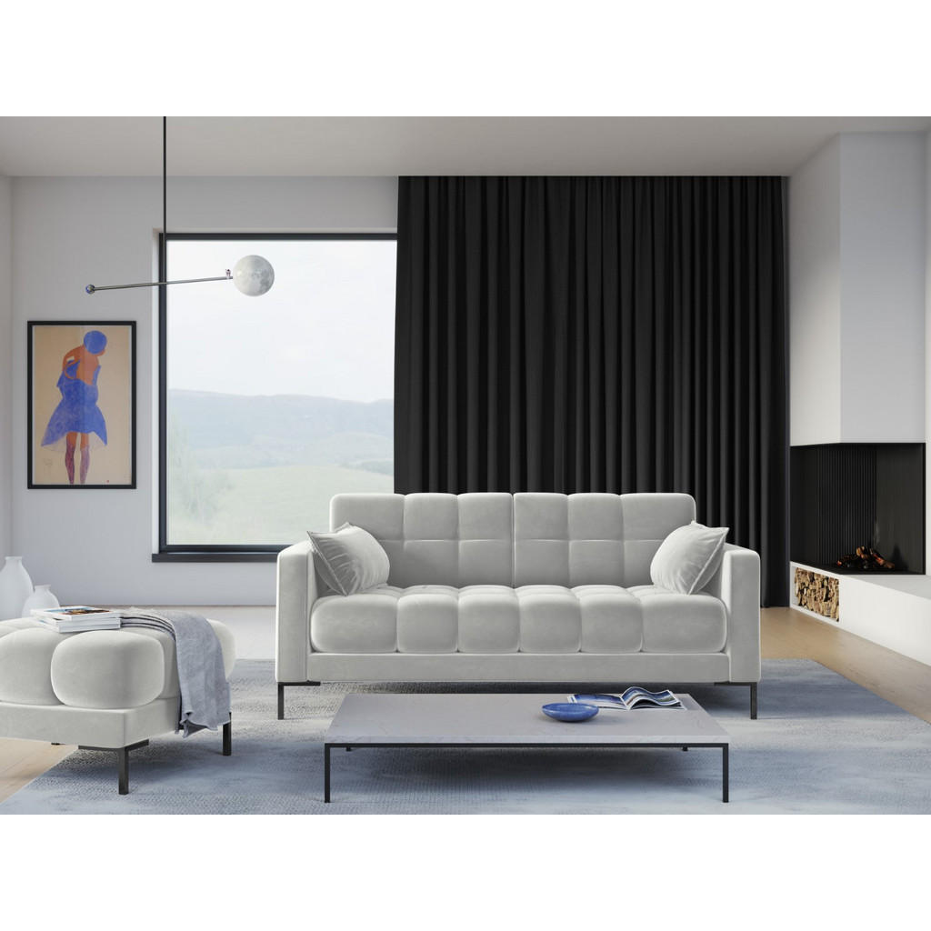 Thumbnail - Micadoni Sofa, Silber, Textil, 2-Sitzer, 92x75x152 cm, Hergestellt in Europa, Oeko-Tex®, Wohnzimmer, Sofas & Couches, So...
