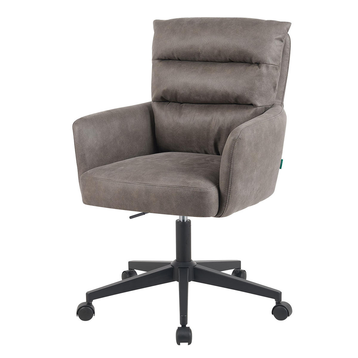 BÜROSTUHL Mika-Riko - Taupe/Schwarz, Textil/Metall (59/91/66cm) - DUBI Möbel