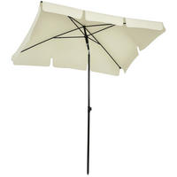 SONNENSCHIRM Hellbeige 198/130 cm neigbar - Beige, Metall (198/130cm) - PANGIVO
