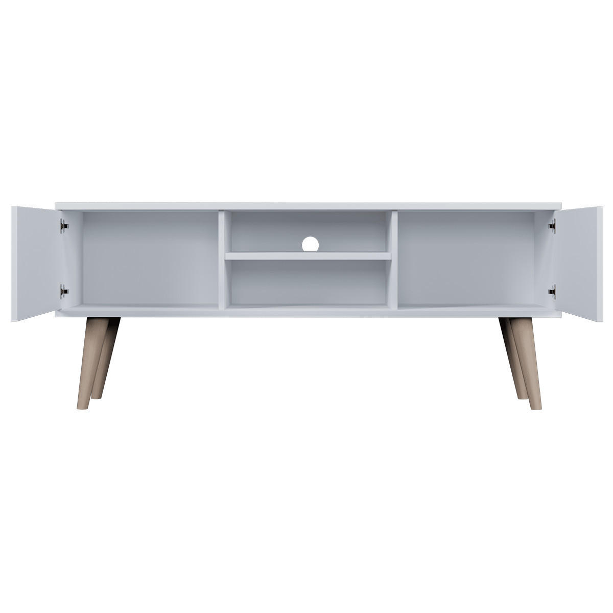 TV-MÖBEL Toronto Weiß - Weiß, Holzwerkstoff (55/35/120cm) - Petits-meubles