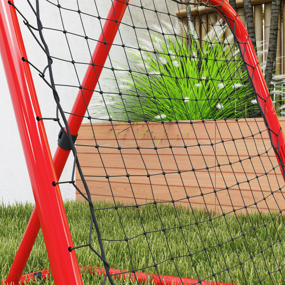 REBOUNDER für Fussball DE-10451 5-fach verstellbar, klappbar Rot - Rot, Metall (84/78cm) - ComfortXL