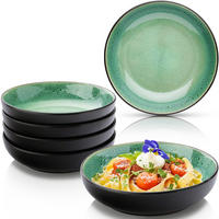 PASTASCHALEN SET GREENWICH - 6 teilig aus Steingut - Grün, Stein (22.2/22.2/6.3cm) - Sänger