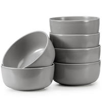SCHÜSSEL-SET VICTO 6 Personen 6-tlg, matt grau - Grau, Keramik - KONSIMO®