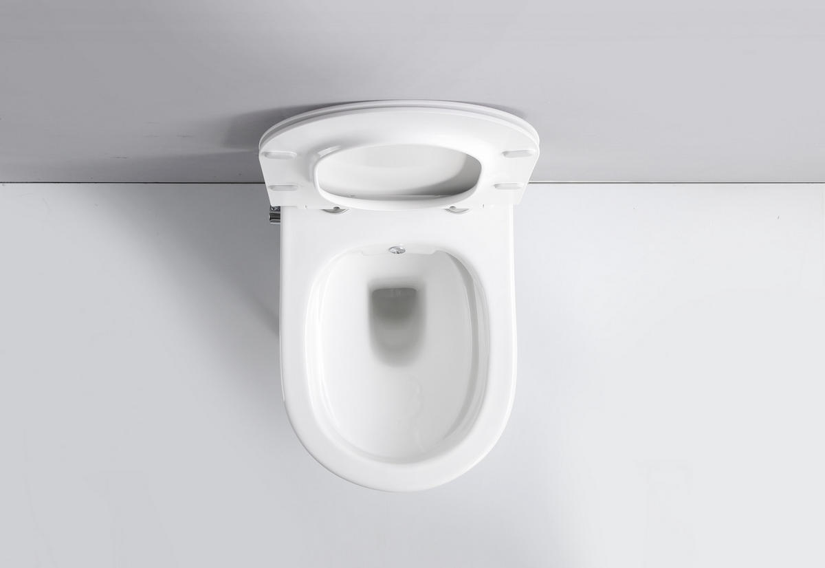 DUSCH-WC TAHARET Weiß spülrandlos inkl. Armatur und SoftClose-Sitz - Weiß, Keramik (36/40/52cm) - Glasdeals
