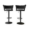 BARHOCKER-SET Muz BK-1141/CM (2 Stück in Samt) - Schwarz, Textil/Metall (50/76/48cm) - MIRJAN24