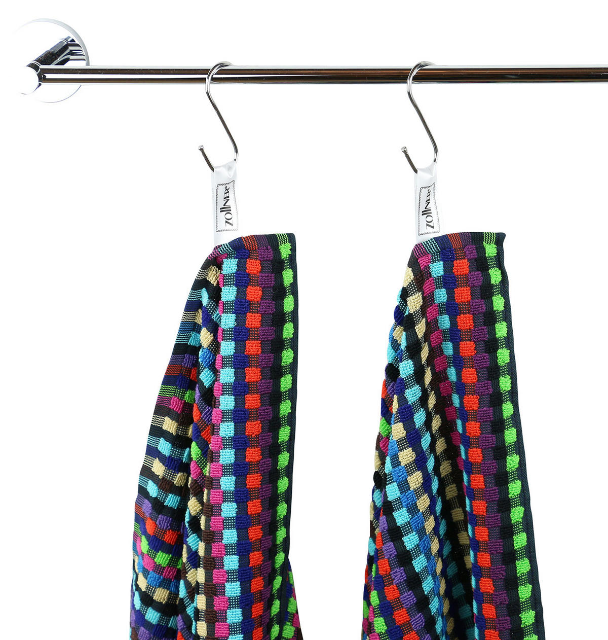DUSCHTÜCHER, 2er-Set, 70x140 cm, 100% Baumwolle, bunt - Multicolor, Textil (70/140cm) - Zollner