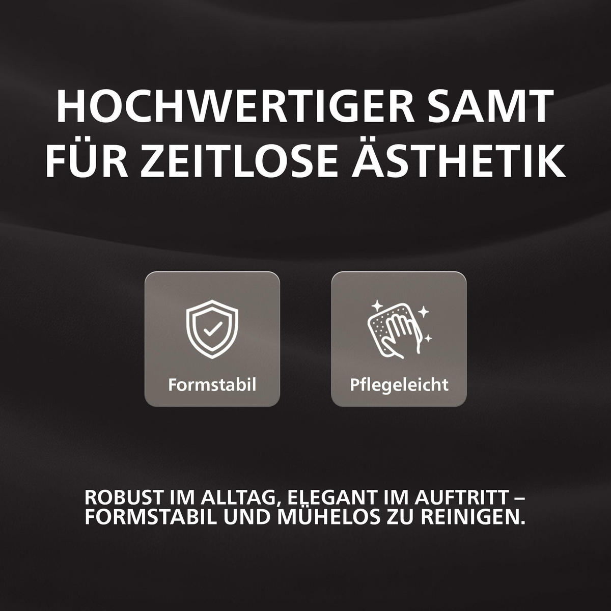 BARHOCKER Samt Schwarz - Schwarz, Textil/Metall (47/85/48cm) - CLP
