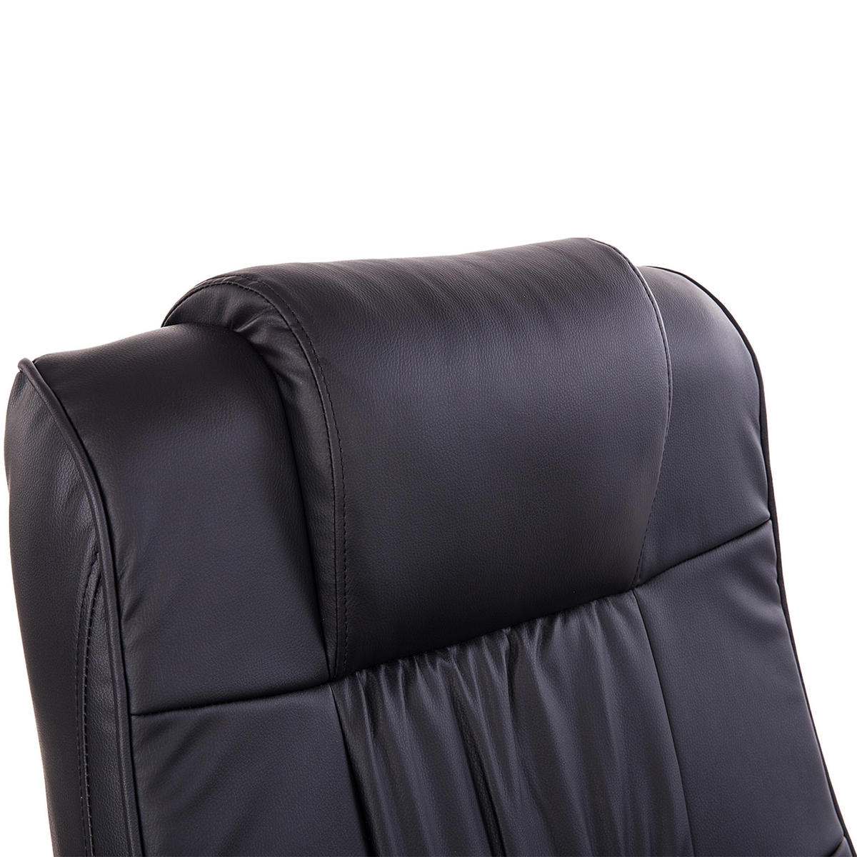 MASÁŽNÍ KŘESLO se stoličkou, relaxační křeslo s funkcí ležení, masážní funkce, černé - černá, kov/plast (84/95/77cm) - HOMCOM