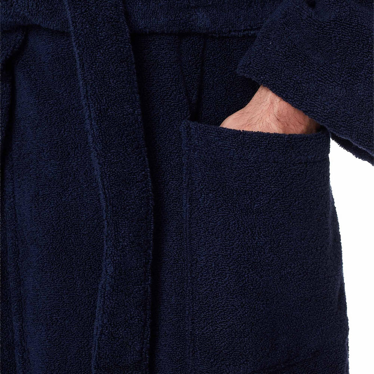 BADEMANTEL Herren Essentials Blau Baumwolle - Blau, Textil (XLnull) - SCHIESSER