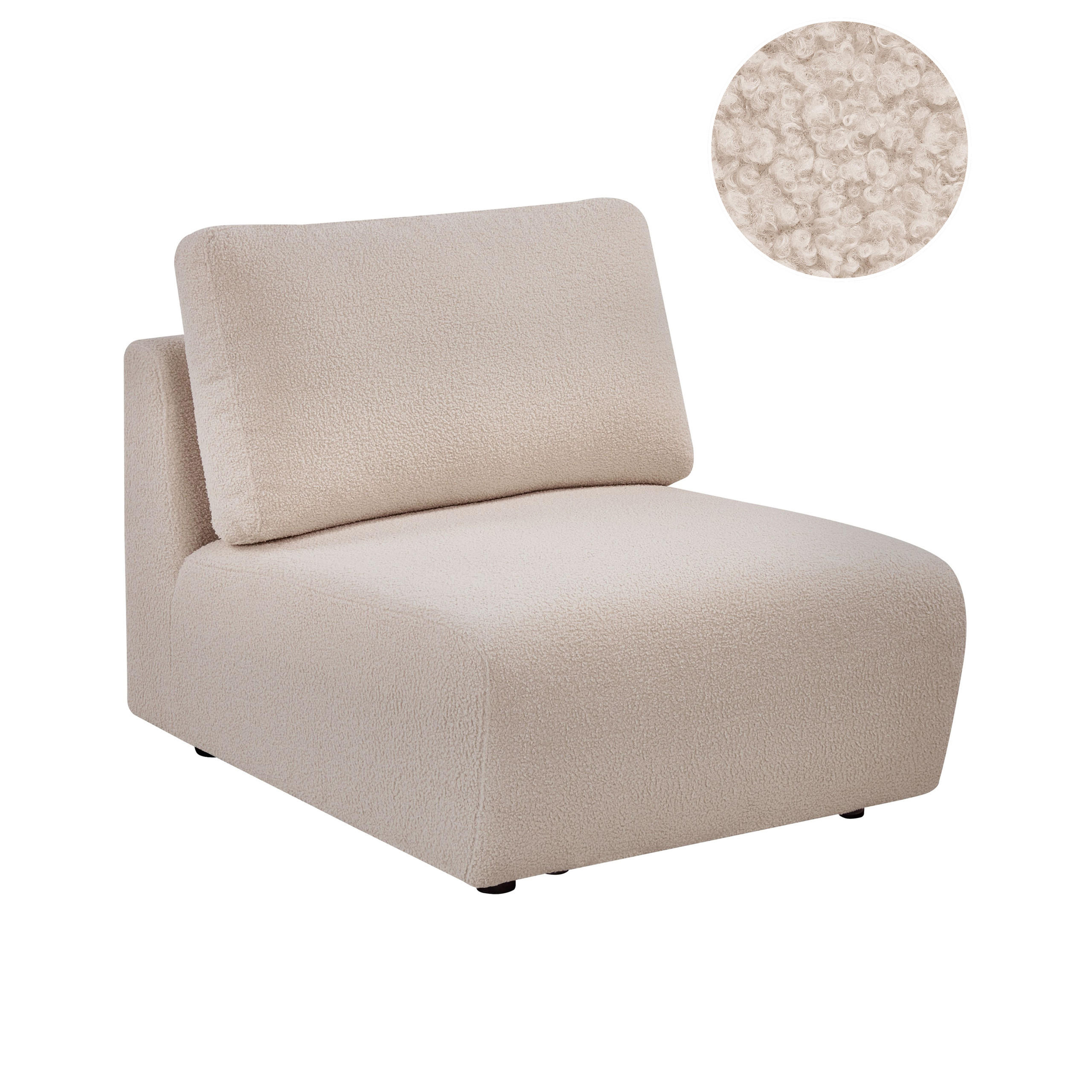 Beliani Sesselmodul Beige 82x80x100 cm