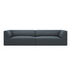 SOFA Ruby aus Cord blau 4 Sitzplätze - Blau, Textil (93/69/302cm) - Micadoni