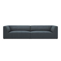 SOFA Ruby aus Cord blau 4 Sitzplätze - Blau, Textil (93/69/302cm) - Micadoni