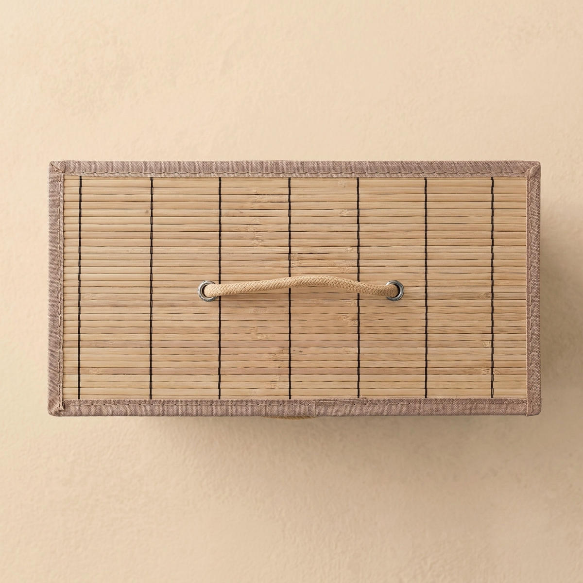 WÄSCHEKORB aus Bambus 40/19/57 cm - Beige, Naturmaterialien (19/57/40cm) - NUXIO