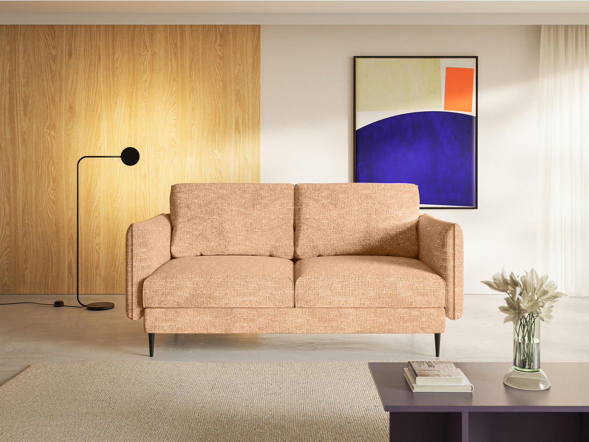 SOFA Koge Ohne Schlaffunktion, Rose - Rosa, Textil (196/95/86cm) - Fedve