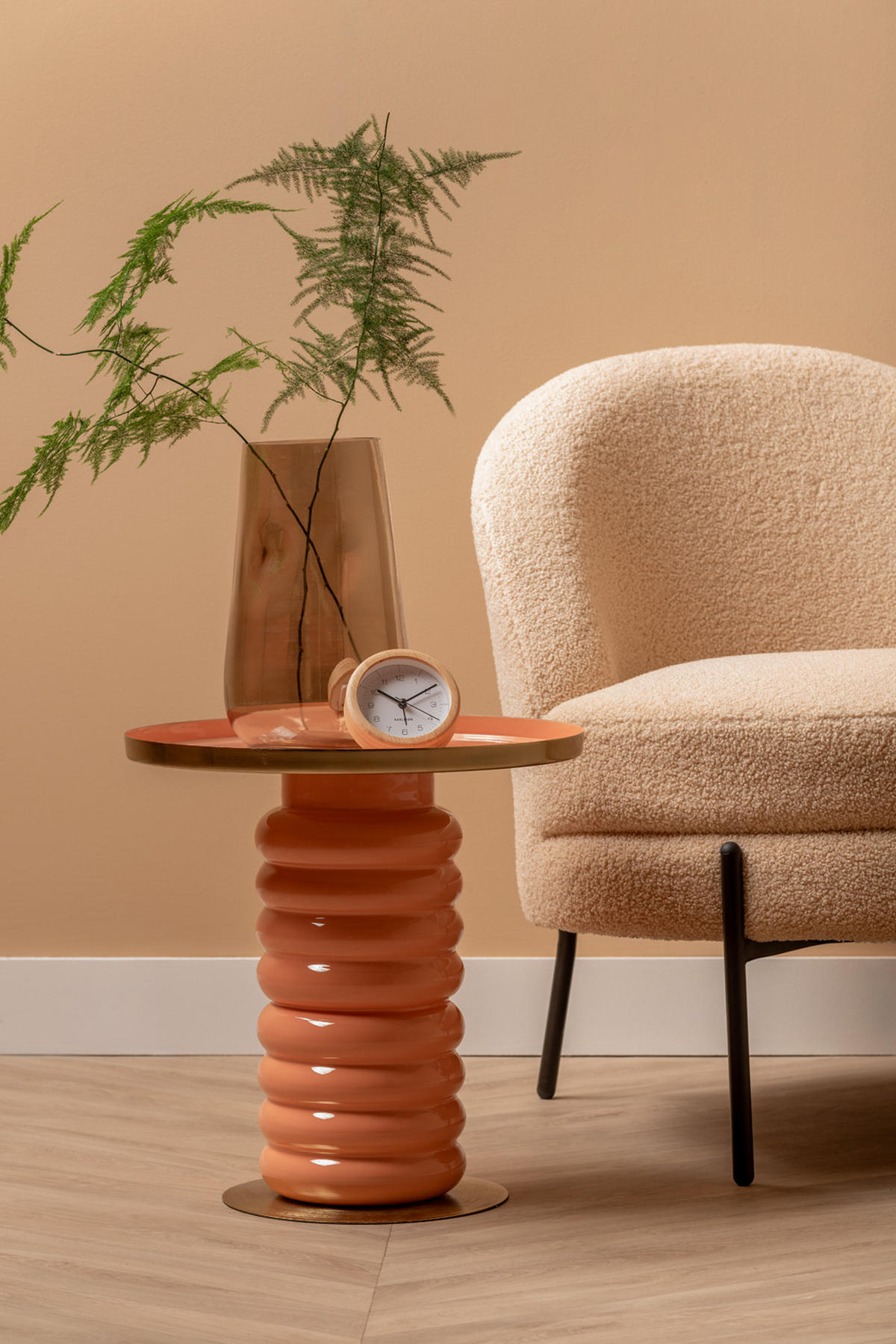 BEISTELLTISCH Ruby 41/41/41 cm - Orange, Metall (41/41/41cm) - Leitmotiv