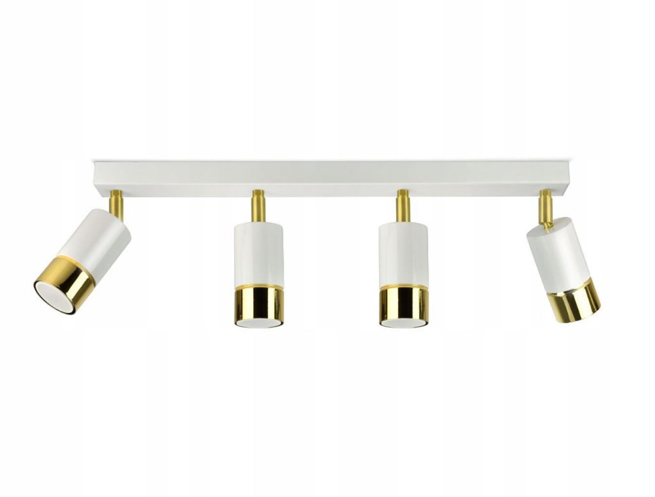 DECKENLEUCHTE Milano Spot - Weiß Hochglanz/Goldfarben, Metall (8/60/18cm) - kiki design