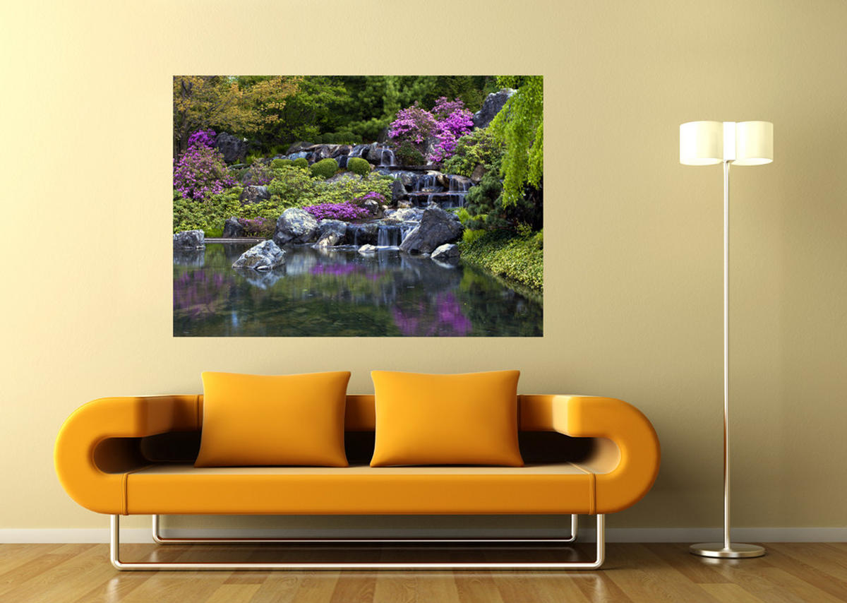 FOTOTAPETE Wasserfall 180 x 127 cm - Lila, Papier (180/127cm) - Sanders & Sanders