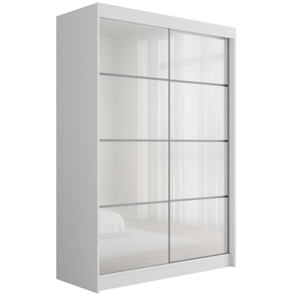 KLEIDERSCHRANK PEKA III - 120 cm - Weiß - Weiß, Holzwerkstoff (120/215/61cm) - ALTDECOR