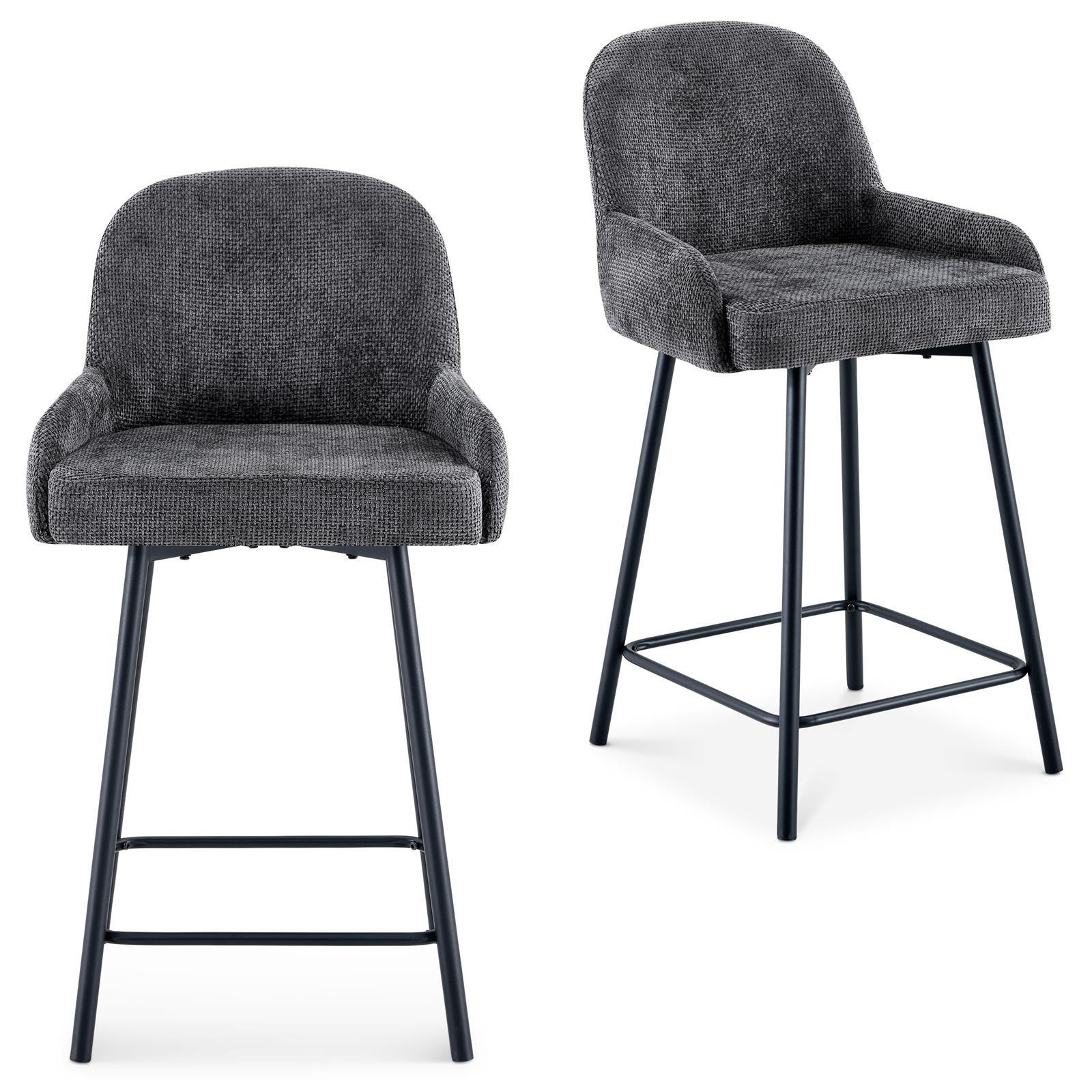 Idimex Barhocker Dunkelgrau 50x87x53 cm