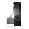 GARDEROBE Carlton Paneel in Schwarz Hochglanz - Schwarz Hochglanz, Holzwerkstoff (105/193/35cm) - Vladon