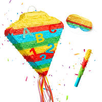 PINATA - Multicolor, Papier/Wellpappe (36/48/7.5cm) - Relaxdays