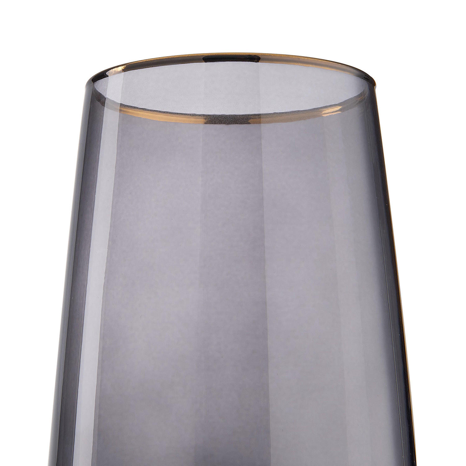 LONGDRINKGLAS (6er Set) Touch Of Gold - Grau, Glas (0.48L) - Butlers