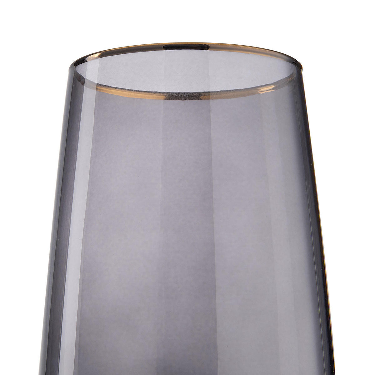 LONGDRINKGLAS (6er Set) Touch Of Gold - Grau, Glas (0.48L) - Butlers