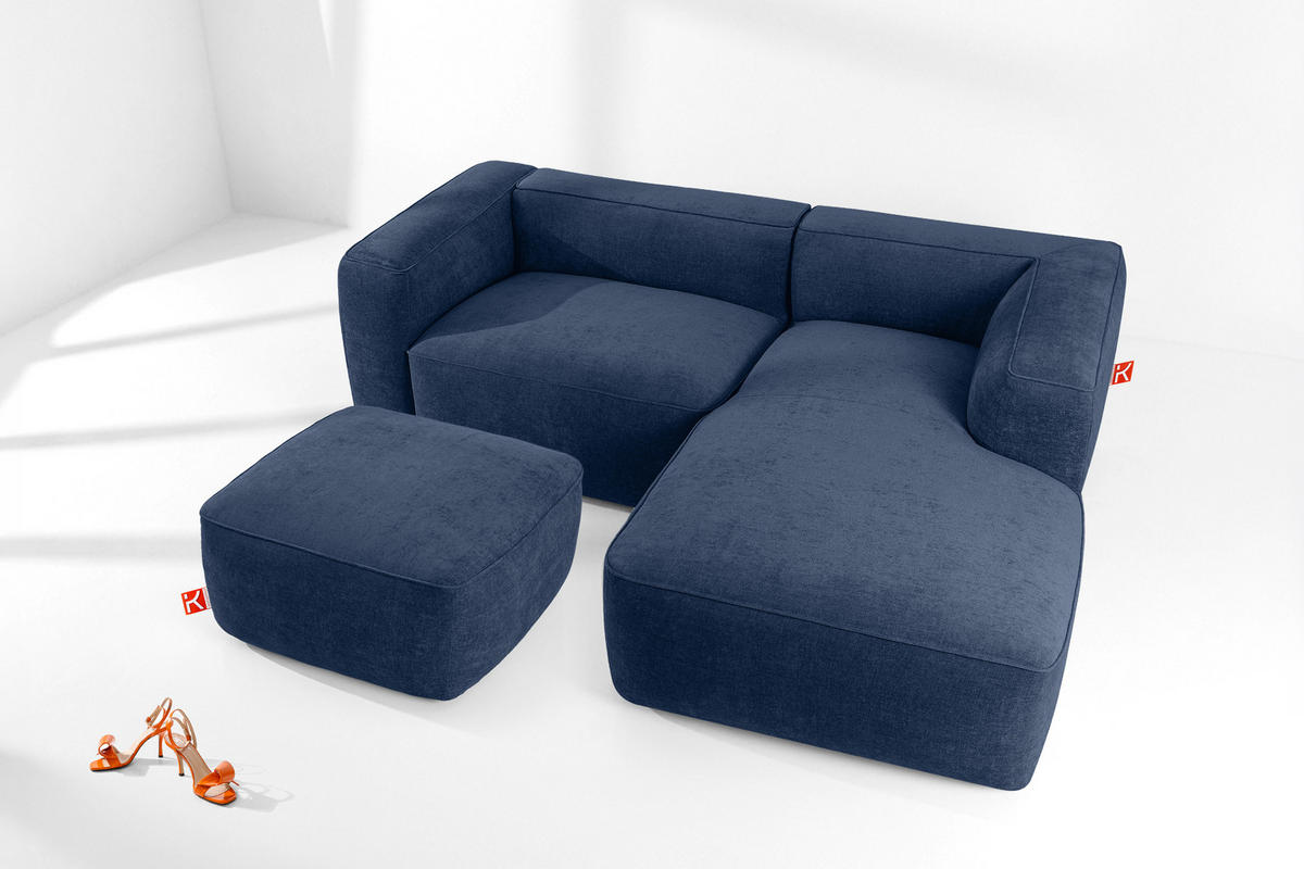 SITZHOCKER FUBBO, Dunkelblau - Dunkelblau, Holz/Holzwerkstoff (80/44/80cm) - KONSIMO®