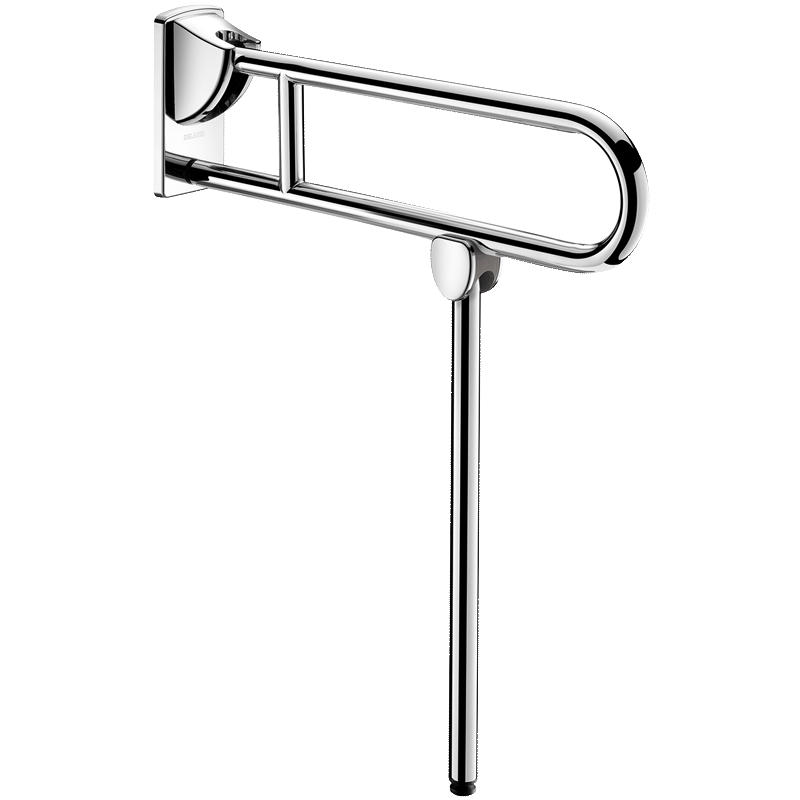 STÜTZKLAPPGRIFF mit Fuß Ø32 L650 mm Edelstahl hochglanzpoliert - Chromfarben, Metall (34.2/12.7/90cm) - Delabie